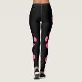 Pattes roses Leggings noirs (Dos)