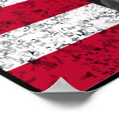 Patton en de Amerikaanse vlag — Grens Poster (Hoek)