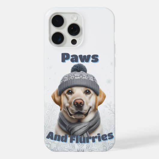 Pattounes & Flocons - Design Chien Hiver (Verso)