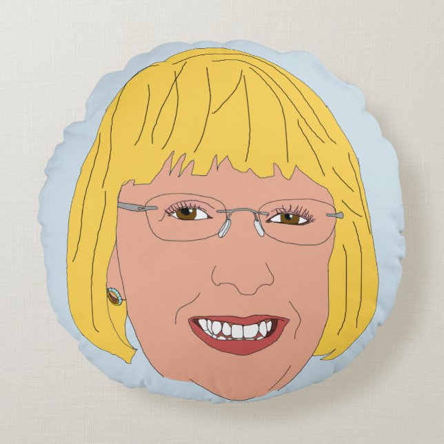 Patty Murray Rond Kussen (Voorkant)