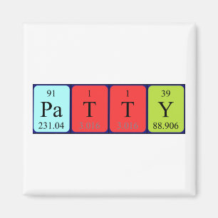 Patty periodieke table name magnet magneet