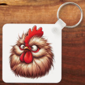 "Patty Silkie Chicken Face" Aluminum Keychain (Achterkant)