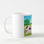 Pâturage De Vaches Sur Une Ferme Animaux Café Mug (Gauche)