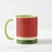 Pâturage rouge clair Watermelon vert Mug (Gauche)