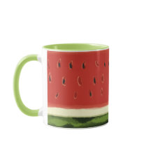 Pâturage rouge clair Watermelon vert Mug
