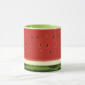 Pâturage rouge clair Watermelon vert Mug (Centre)