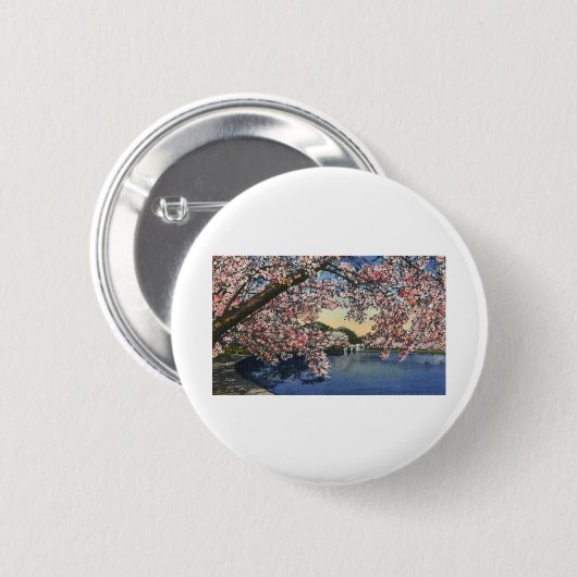 PAU43 Tidal Basin.tif Ronde Button 5,7 Cm (Voorkant /achterkant)