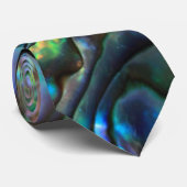 Paua abalone cravate carapace bleue et verte (Roulé)