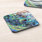 Paua abalone shell detail bier onderzetter (Linkerzijde)