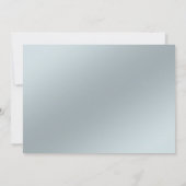 Paua Blue Silver Floral Scroll Wedding Kaart (Achterkant)