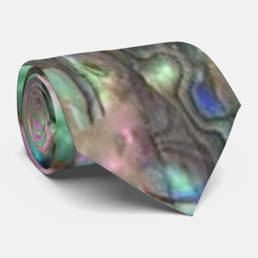 Paua Shell Abalone cravate naturel (Roulé)