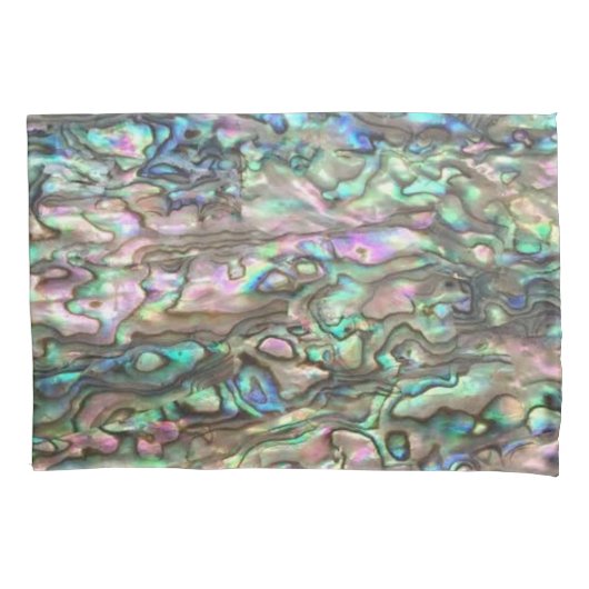 Paua Shell Abalone Natural Pillow Hoesje Sham Kussensloop (Voorkant)