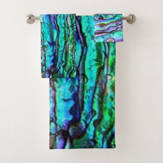Paua Shell Abalone-washanddoekset Bad Handdoek (Insitu)