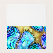 Paua Shell Vloeibare Alcohol Inkt Visitekaartjes (Buitenkant ongevouwen)