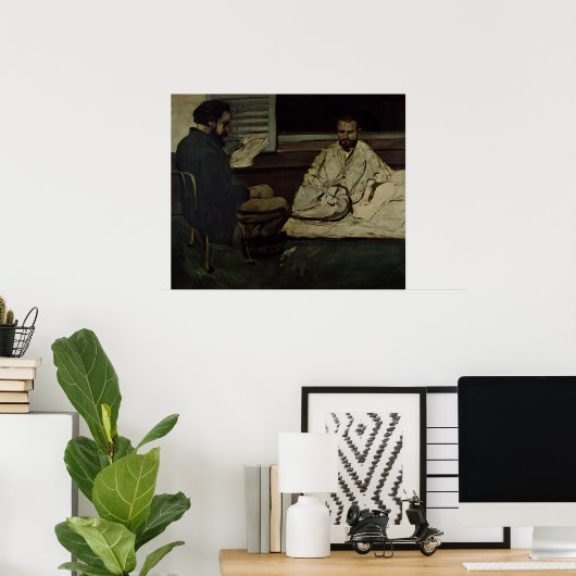 Paul Alexis die een Manuscript leest Poster (Thuiskantoor)