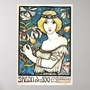 Paul Berthon Salon Des Cent Art Nouveau Poster