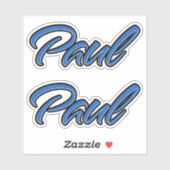 Paul Blue Autocollant Sticker Stickerset (Feuille)