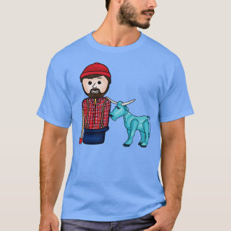 Paul Bunyan en Babe de blauwe os T-shirt