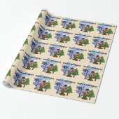 Paul Bunyan en Babe The Blue Ox Gift Wrap Cadeaupapier (Uitgerold)
