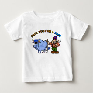 Paul Bunyan en Baby Zijne Blauwe Ox Kinderen T-Shi
