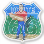 Paul Bunyon Hot Dog man op route 66 Sticker (Voorkant)