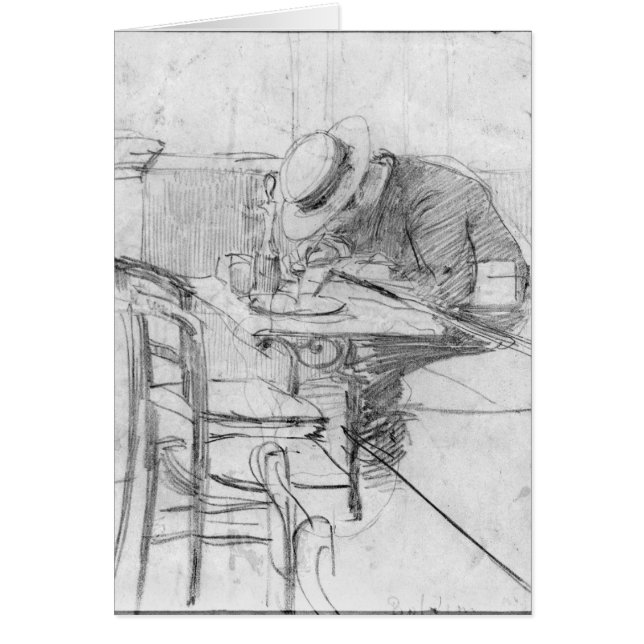 Paul Cesar Helleu à une table dans un café (Devant)