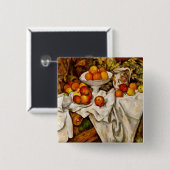 Paul Cézanne - Appelen en Sinaasappels Vierkante Button 5,1 Cm (Voorkant /achterkant)