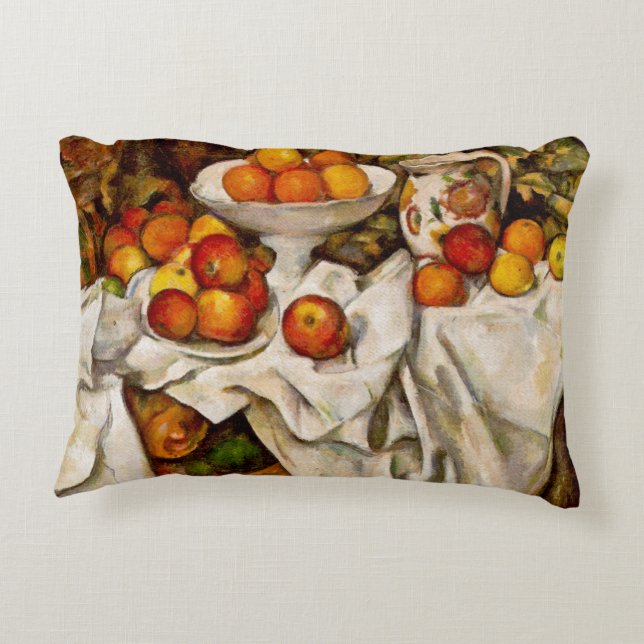 Paul Cezanne Appelt Sinaasappels Impressionisme Accent Kussen (Achterkant)
