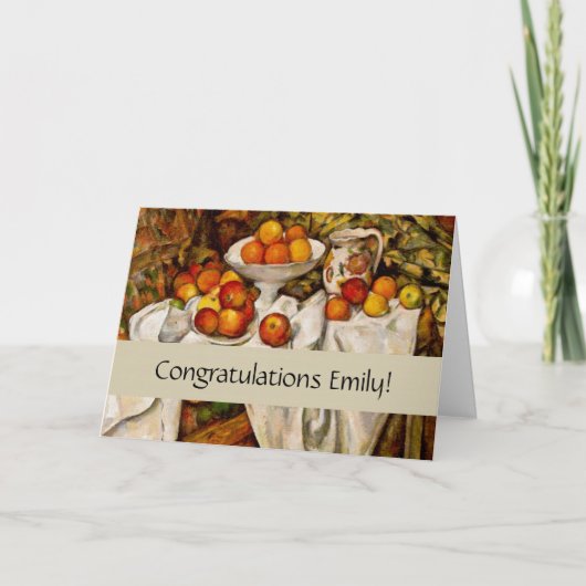 Paul Cezanne Appelt Sinaasappels Impressionisme Kaart (Voorkant)