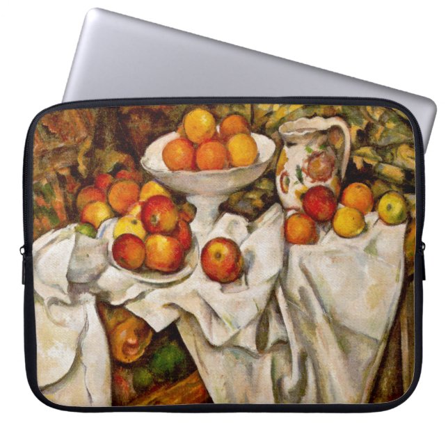 Paul Cezanne Appelt Sinaasappels Impressionisme Laptop Sleeve (Voorkant)
