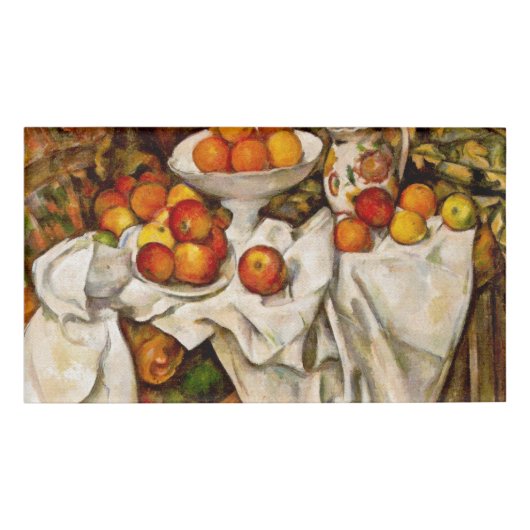Paul Cezanne Appelt Sinaasappels Impressionisme Naambadge (Voorkant)