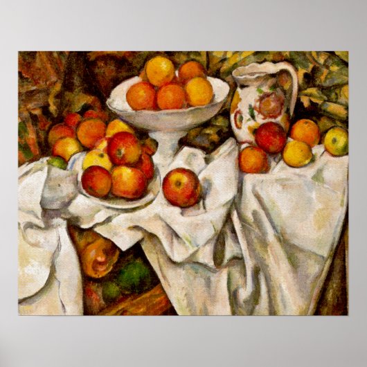 Paul Cezanne Appelt Sinaasappels Impressionisme Poster (Voorkant)