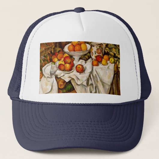 Paul Cezanne Appelt Sinaasappels Impressionisme Trucker Pet (Voorkant)