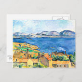 Paul Cezanne art, La carte postale de la baie de M (Devant / Derrière)
