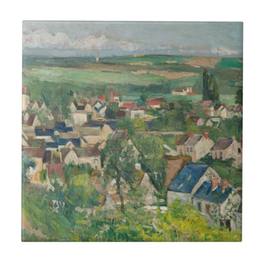 Paul Cezanne - Auvers, Panoramisch Uitzicht Tegeltje (Voorkant)