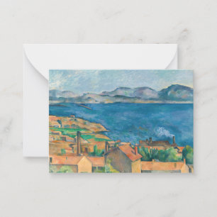 Paul Cezanne - Baai van Marseille, vanuit Estaque Notitiekaartje