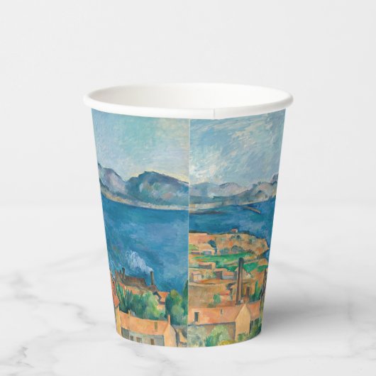 Paul Cezanne - Baai van Marseille, vanuit Estaque Papieren Bekers (Rechts)