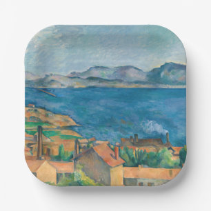 Paul Cezanne - Baai van Marseille, vanuit Estaque Papieren Bordje