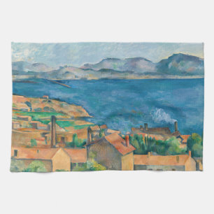 Paul Cezanne - Baai van Marseille, vanuit Estaque Theedoek