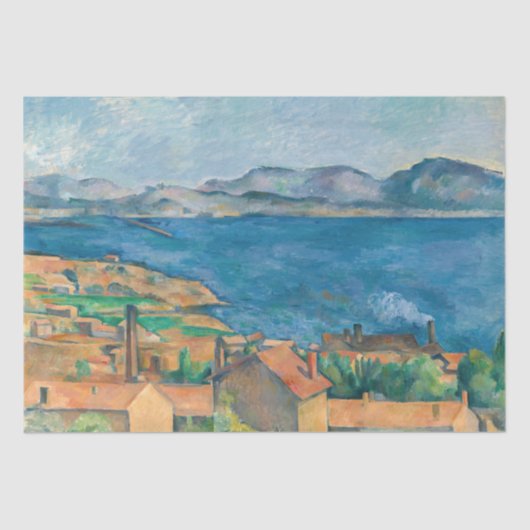 Paul Cezanne - Baai van Marseille, vanuit Estaque Tissuepapier (Voorkant)