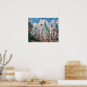 Paul Cezanne - Badenden Poster (Keuken)