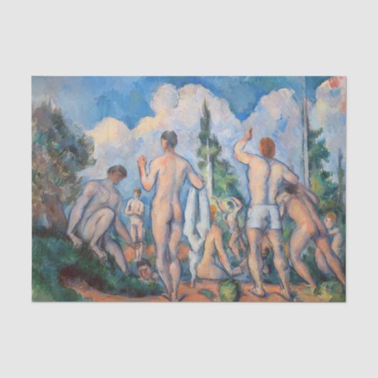 Paul Cezanne - Badenden Tissuepapier (Voorkant)