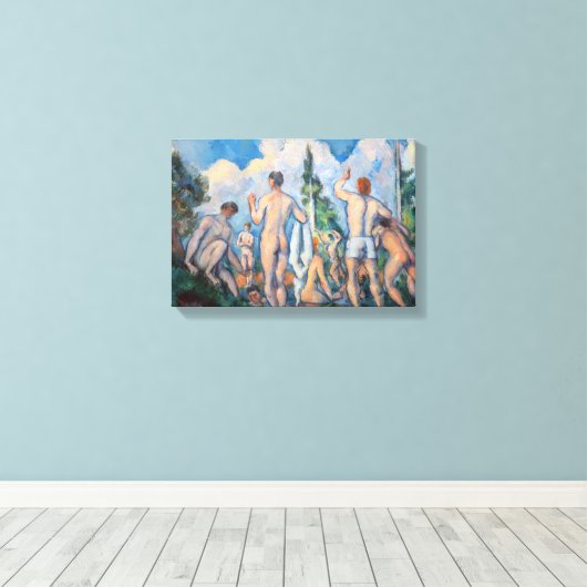 Paul Cezanne - Bathers Canvas Afdruk (Insitu (Houten vloer))