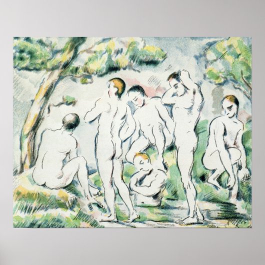 Paul Cezanne | Bathers, Small bord Poster (Voorkant)