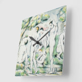 Paul Cezanne | Bathers, Small bord Vierkante Klok (Hoek)