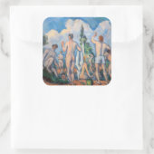 Paul Cezanne - Bathers Vierkante Sticker (Tas)