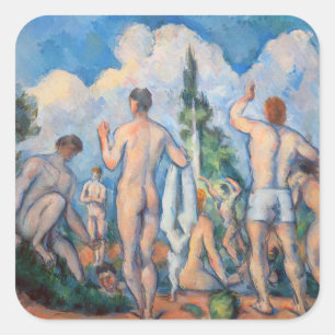 Paul Cezanne - Bathers Vierkante Sticker