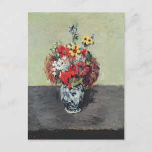 Paul Cezanne   Bloemen in een Delft-vaas, c.1873-7 Briefkaart
