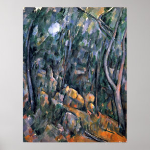 Paul Cezanne - Bossen in grotten Poster