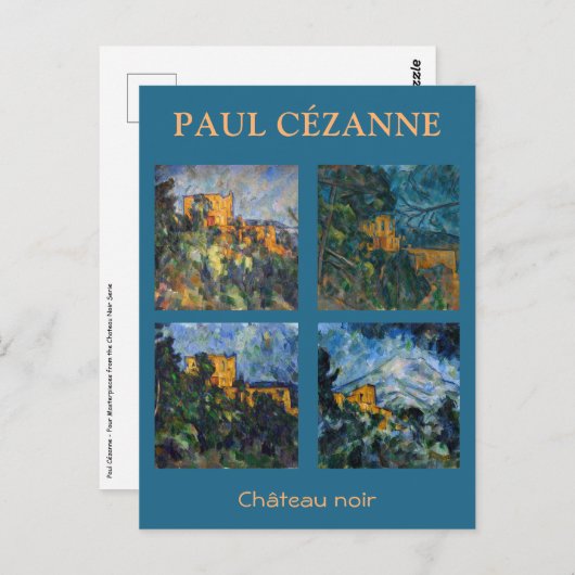 Paul Cezanne - Chateau Noir Mastersheets selectere Briefkaart (Voorkant / Achterkant)